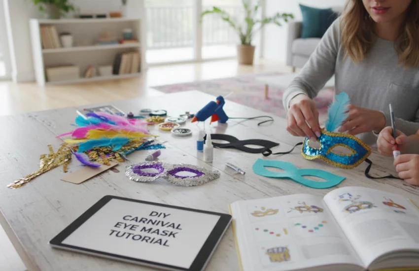 DIY Karneval Augenmasken Selber Machen Anleitung mit Vorlagen